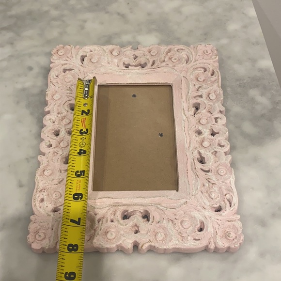 Shabby Chic Style 4”x6” 4x6 Photo Frame - Pretty Pink & Shimmery Photo Holder - Picture 12 of 14